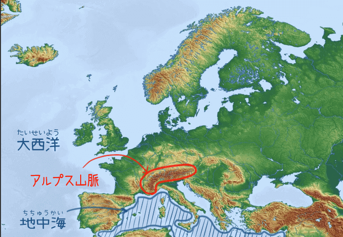 ヨーロッパ州の地図のイラスト