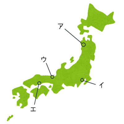 縄文時代の主な遺跡の位置のイラスト