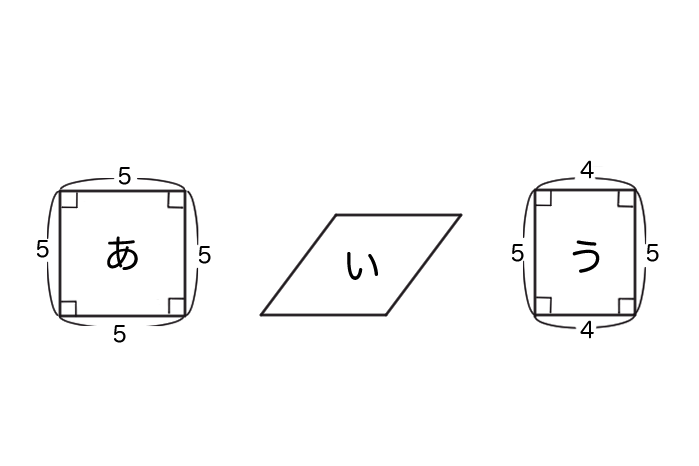 3つの四角形のイラスト