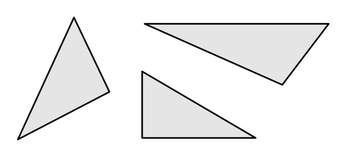３つの三角形の図