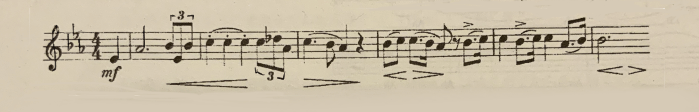 オペラ「アイーダ」の凱旋行進曲の楽譜の画像