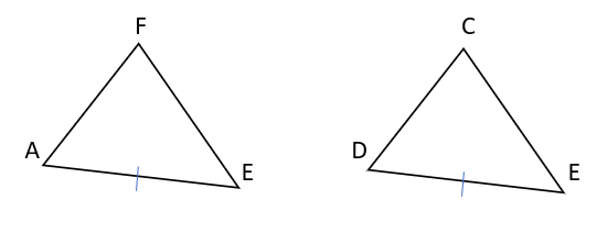 平行四辺形になるための条件を使った応用問題の解説用の図