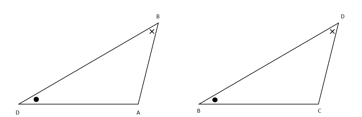 平行四辺形の２組の対辺が等しいことを証明する時に使用する図②