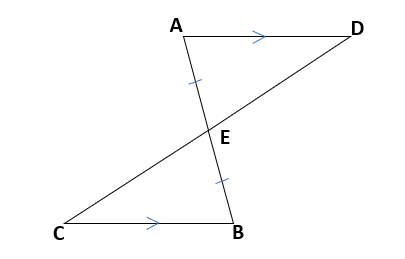 三角形の合同の証明の例題の図