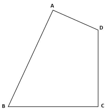 四角形の面積を変えずに三角形にする作図の例題