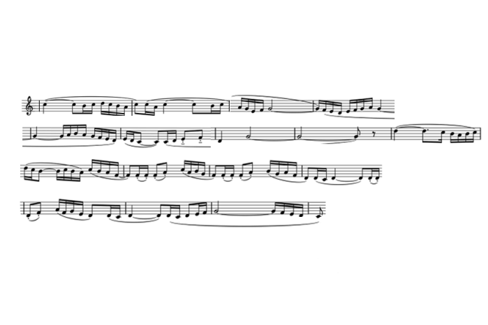 ラヴェルの「ボレロ」の旋律Aの楽譜の画像