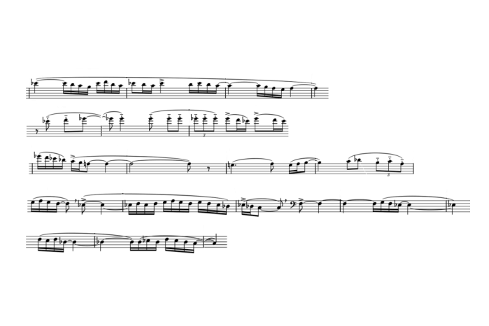 ラヴェルの「ボレロ」の旋律Bの楽譜の画像