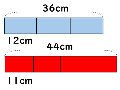 長さをくらべるための図