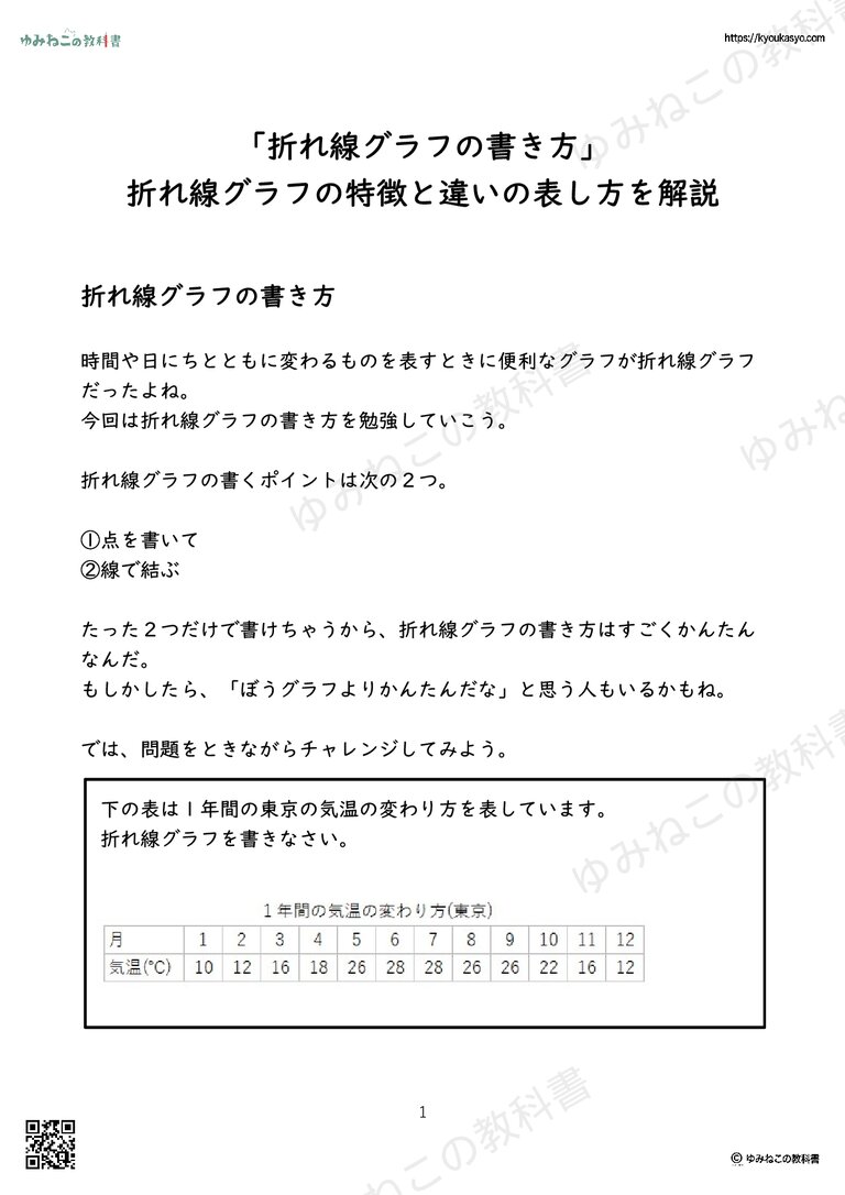 「折れ線グラフの書き方」 折れ線グラフの特徴と違いの表し方を解説