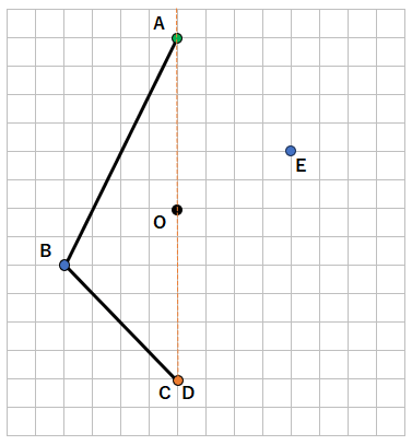 点対称な図形の書き方（マスあり）
