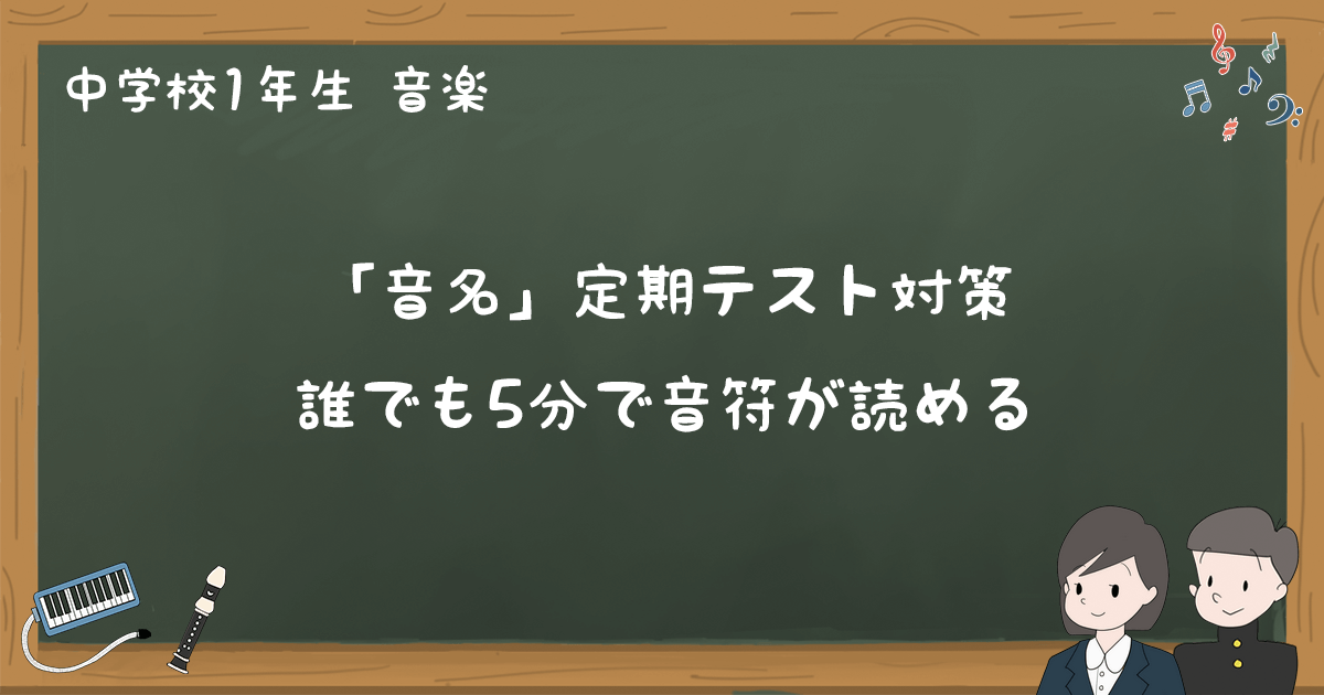 楽典 音名 テスト対策 ５分で音名が読めるようになる裏ワザ 中1音楽 ゆみねこの教科書