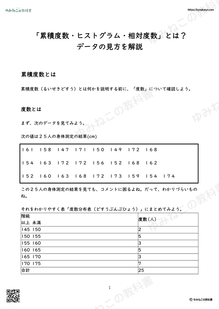 「累積度数・ヒストグラム・相対度数」とは？ データの見方を解説