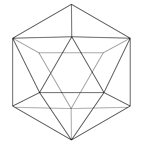 正十二面体の立体図の画像