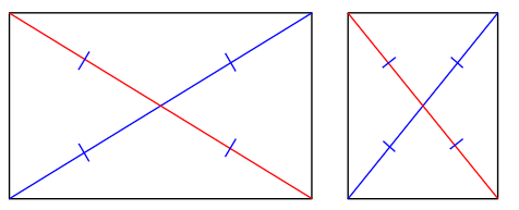 長方形の対角線