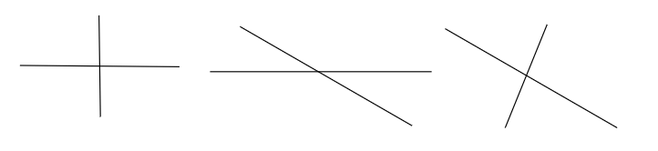 直線の交わり方のイラスト