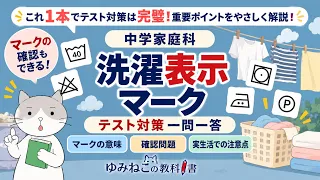 中学家庭科で学習する「洗濯表示マーク」のテスト対策一問一答動画のサムネイル