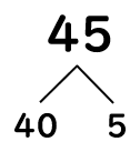 数字を２つにわける