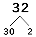 数字を２つにわける