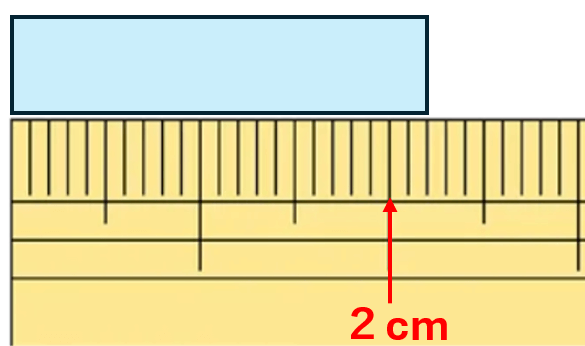 １センチより小さい数をセンチで表した図