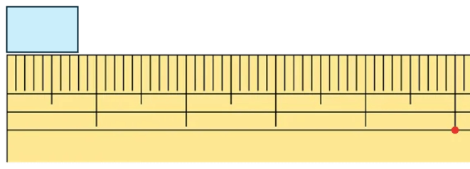 １センチより小さい数をセンチで表した図