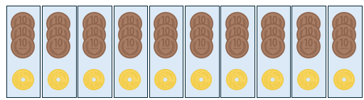 １０倍した数のイメージ