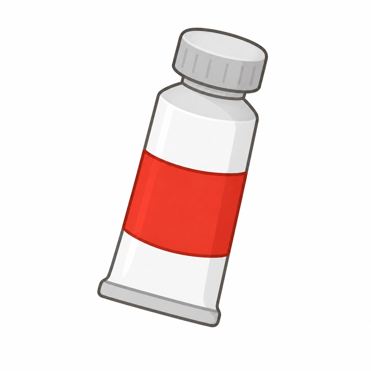 赤色の絵の具チューブ