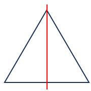正三角形が線対称になることを表した図