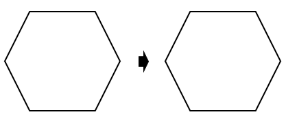 正六角形が点対称になることを表した図