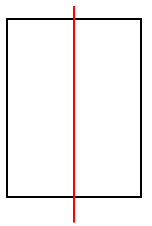 長方形が線対称になることを表した図