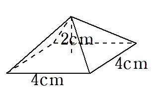 正四角錐の画像