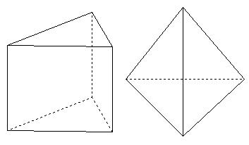 平面図が三角形になる立体