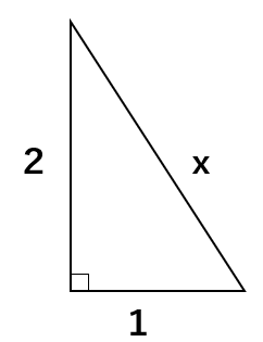 １：２：５^(1/2)の直角三角形