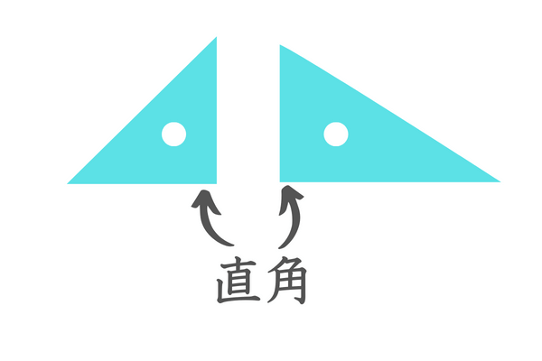 直角三角形の直角のイラスト