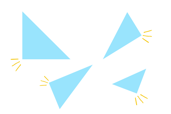 直角三角形のイラスト