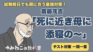 斎藤茂吉「死に近き母に添い寝の」の一問一答サムネイル