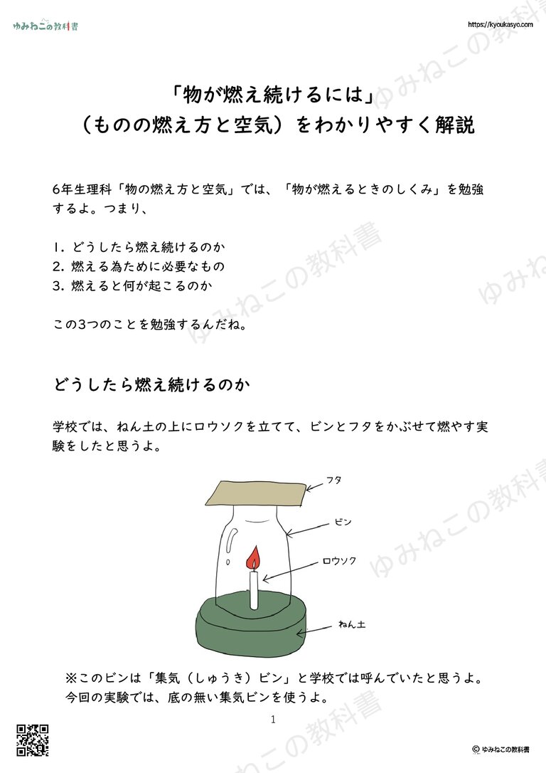 「物が燃え続けるには」 （ものの燃え方と空気）をわかりやすく解説