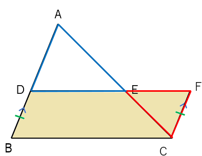 三角形と比の定理の逆の説明