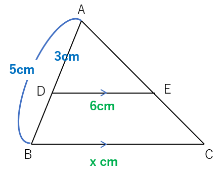 三角形と比の定理を使った練習問題