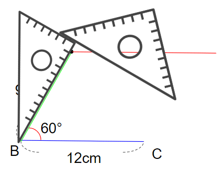 平行四辺形の書き方を説明するイラスト