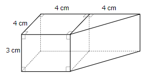 三角柱と四角柱が合体した体積の求め方