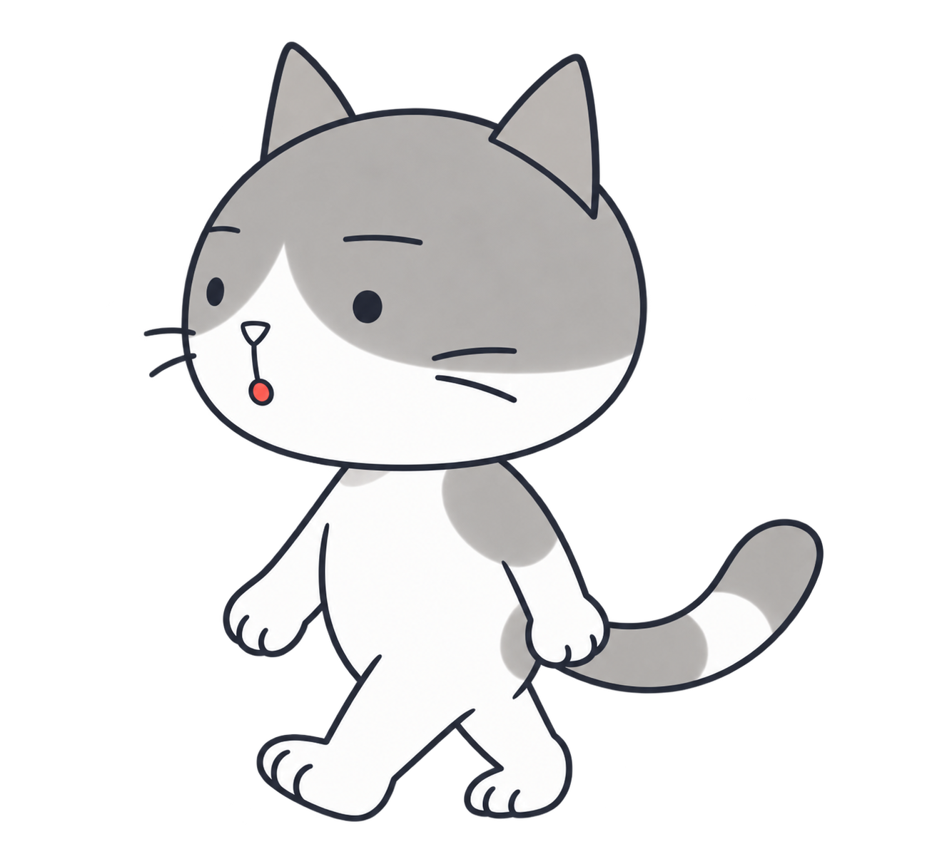 左を向いているネコ